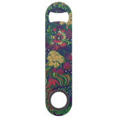 Dark Floral Print Speed Flasche Opener Speed Flaschenöffner (Rückseite)