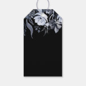 Dark Floral | Schwarze Aquarellfarben-Gastgeschenk Geschenkanhänger (Rückseite)