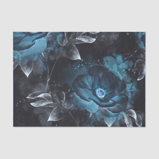 Dark Floral Seidenpapier (Vorderseite)