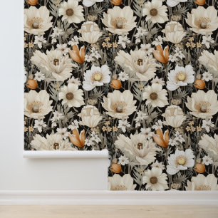 Dark Floral Tapete