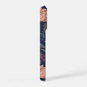 Dark Floral Tulip Pattern Phone Case iPhone Hülle (Rechte Seite)