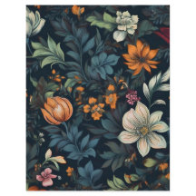 Dark Floral Vintag Stationary