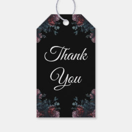 Dark Floral Wedding Gothic Black Elegant Geschenkanhänger