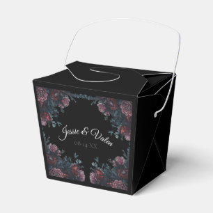Dark Floral Wedding Gothic Black Elegant Geschenkschachtel