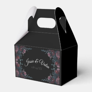 Dark Floral Wedding Gothic Black Elegant Geschenkschachtel