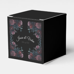 Dark Floral Wedding Gothic Black Elegant Geschenkschachtel