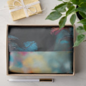 Dark Floral Wolf Print Seidenpapier (Geschenk)