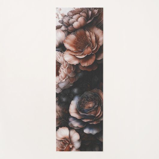 Dark Floral Yogamatte (Vorderseite)