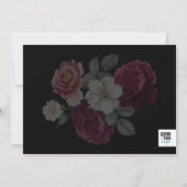 Dark Florals Abschluss Ankündigung (Rückseite)