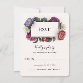 Dark Florals Antwortkarte