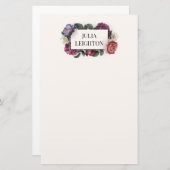 Dark Florals Briefpapier (Vorne/Hinten)