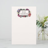 Dark Florals Briefpapier (Stehend Vorderseite)