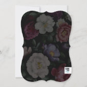 Dark Florals Einladung (Rückseite)
