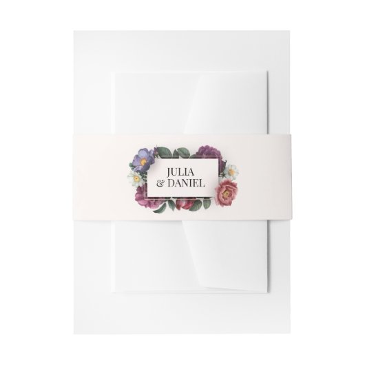 Dark Florals Einladungsbanderole (Vorderseite Beispiel)