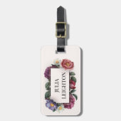 Dark Florals Gepäckanhänger (Vorderseite vertikal)