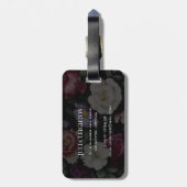 Dark Florals Gepäckanhänger (Rückseite vertikal)