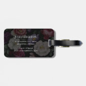 Dark Florals Gepäckanhänger (Rückseite horizontal)