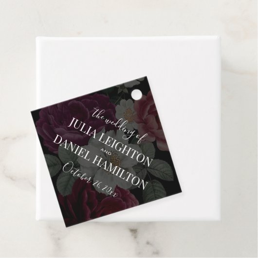 Dark Florals Geschenkanhänger (Beispiel)