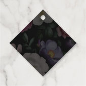 Dark Florals Geschenkanhänger (Rückseite)