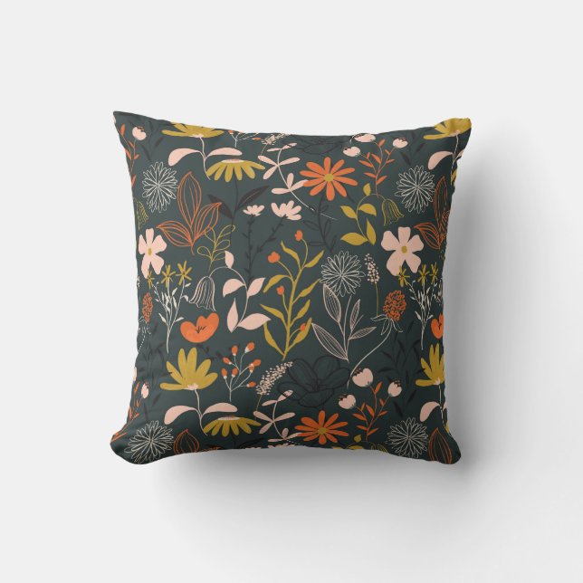 Dark Florals Kissen (Vorderseite)