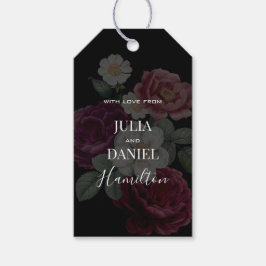 Dark Florals Modern Gift Tags Geschenkanhänger