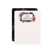 Dark Florals Moderne Note Card Mitteilungskarte (Vorderseite/Rückseite Beispiel)