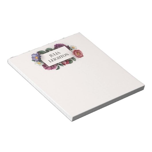 Dark Florals Notizblock (angewinkelt)