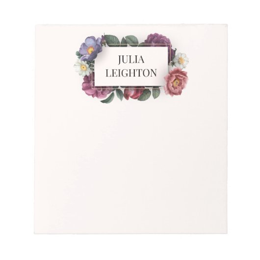 Dark Florals Notizblock (Vorderseite)