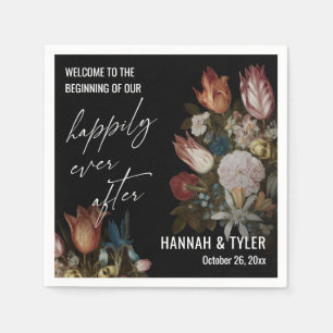 Dark Florals war glücklich, je nach Beginn Serviette