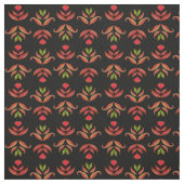 Dark Folk Art Floral Print gemütlich rustikale sch Stoff (Muster)