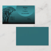 Dark Forest Business Card, Aquamarin Visitenkarte (Vorne/Hinten)