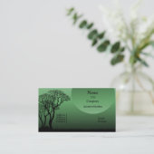 Dark Forest Business Card, Forest Green Visitenkarte (Stehend Vorderseite)