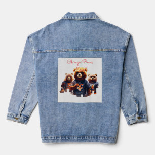 Dark Forest Chicago Bears Maskottchen – Böser Foot Jeansjacke