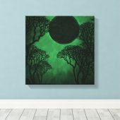 Dark Forest Eclipse Canvas Print Leinwanddruck (Insitu (Holzboden))