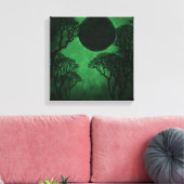 Dark Forest Eclipse Canvas Print Leinwanddruck (Insitu (Wohnzimmer))