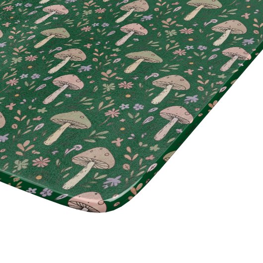 Dark Forest Emerald Fungi Luxury Jewel Tone Gift Schneidebrett (Ecke)