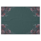 Dark Forest Green Elegant Wedding Maroon Mauve Tischdecke (Vorderseite (Horizontal))