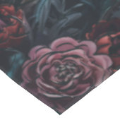 Dark Forest Green Elegant Wedding Maroon Mauve Tischdecke (Schrägansicht)