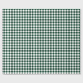 Dark Forest Green Gingham Karo Pattern Geschenkpapier (Flach)