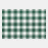 Dark Forest Green Gingham Karo Pattern Geschenkpapier Set (Vorderseite 3)