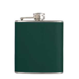Dark Forest Green Solid Color Background erhalten Flachmann