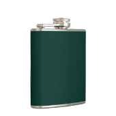 Dark Forest Green Solid Color Background erhalten Flachmann (Rechts)