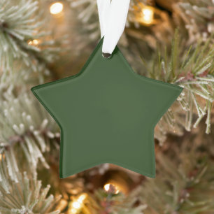 Dark Forest Green Star Acrylschmuck Ornament