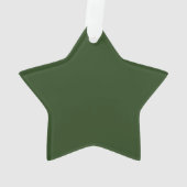 Dark Forest Green Star Acrylschmuck Ornament (Rückseite)