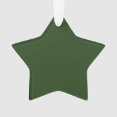 Dark Forest Green Star Acrylschmuck Ornament (Vorderseite)