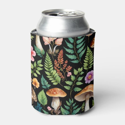 Dark Forest Mushroom Woodland Art Dosenkühler (Kanne Vorderseite)