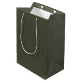 Dark Forest Sparkle Gift Bag - Medium Luxe Edition Mittlere Geschenktüte (Rückseite Schrägansicht)
