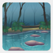 Dark Forest Trecker und Stream Square Sticker (Vorderseite)