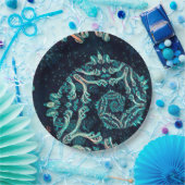 Dark Fraktal elegante Dinner Platte Pappteller (Party)