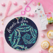 Dark Fraktal elegante Dinner Platte Pappteller (Party)